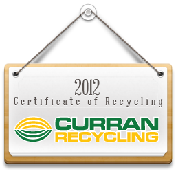 Certificate of Recycling - Curran Recycling